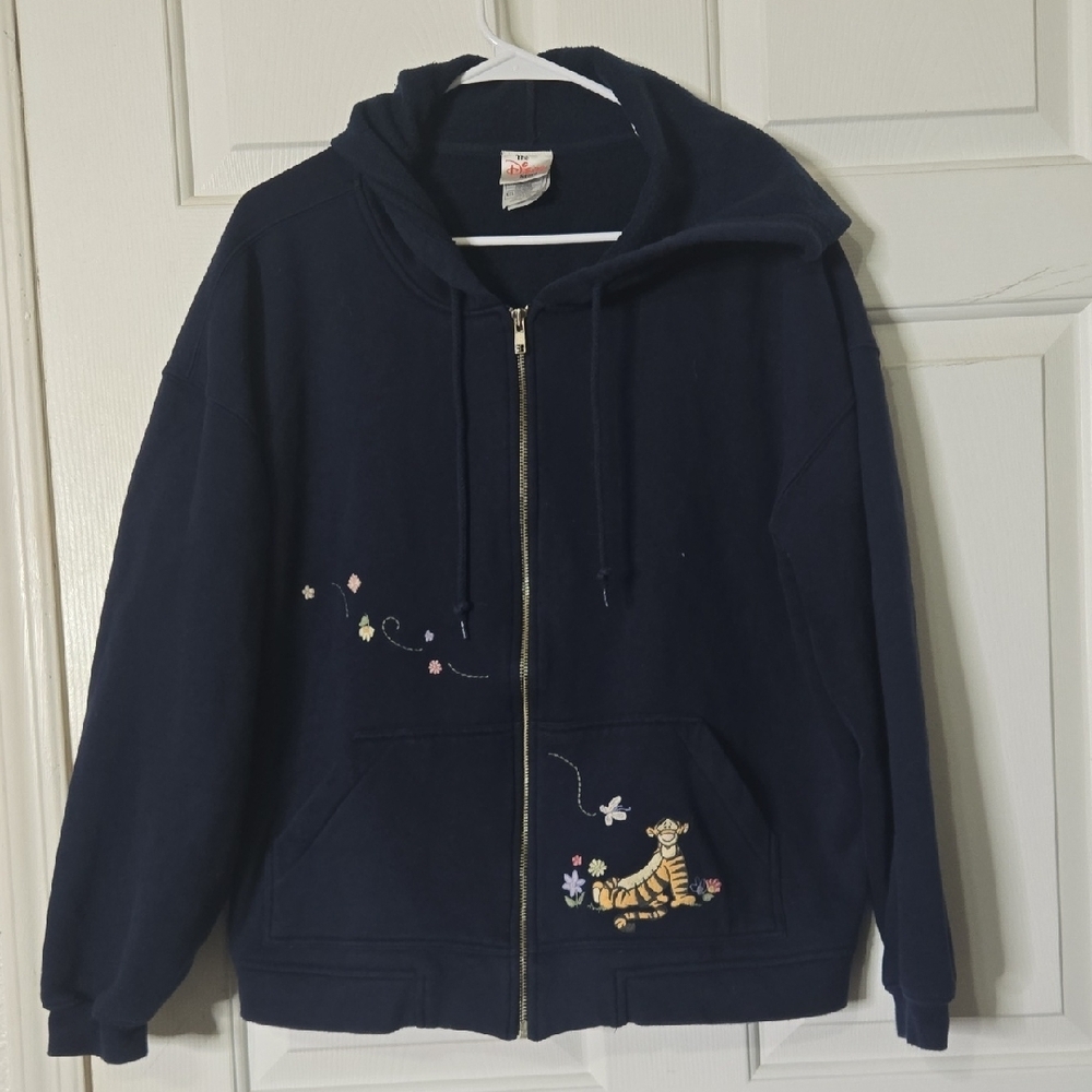 Disney Navy Hoodie with Tigger‎ Embroidery